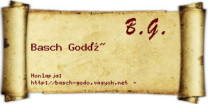 Basch Godó névjegykártya